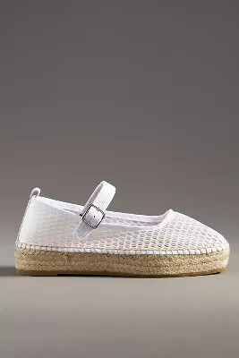 Maeve Netted Mary Jane Flats | Anthropologie (US)