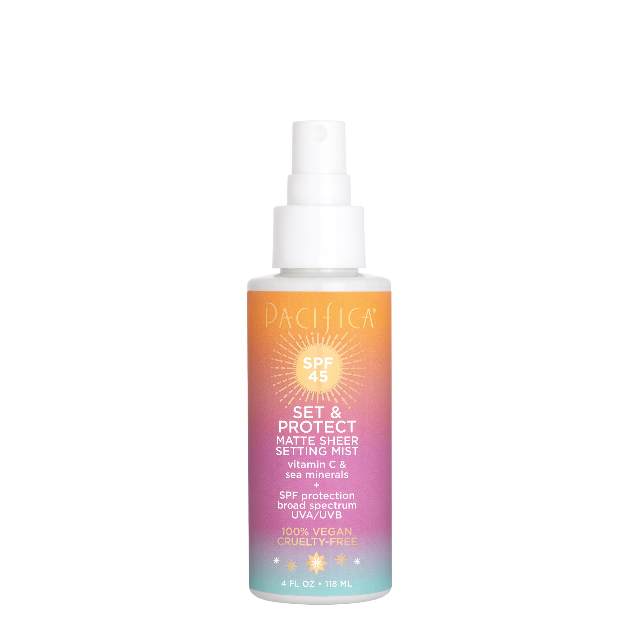 Sea & C Set & Protect Matte Sheer Setting Mist SPF 45 | Pacifica Beauty