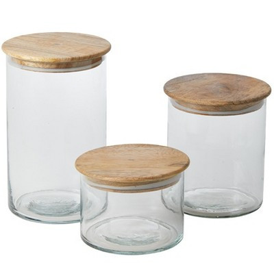 Generic Set of 3 Canisters with Wood Lids | Target