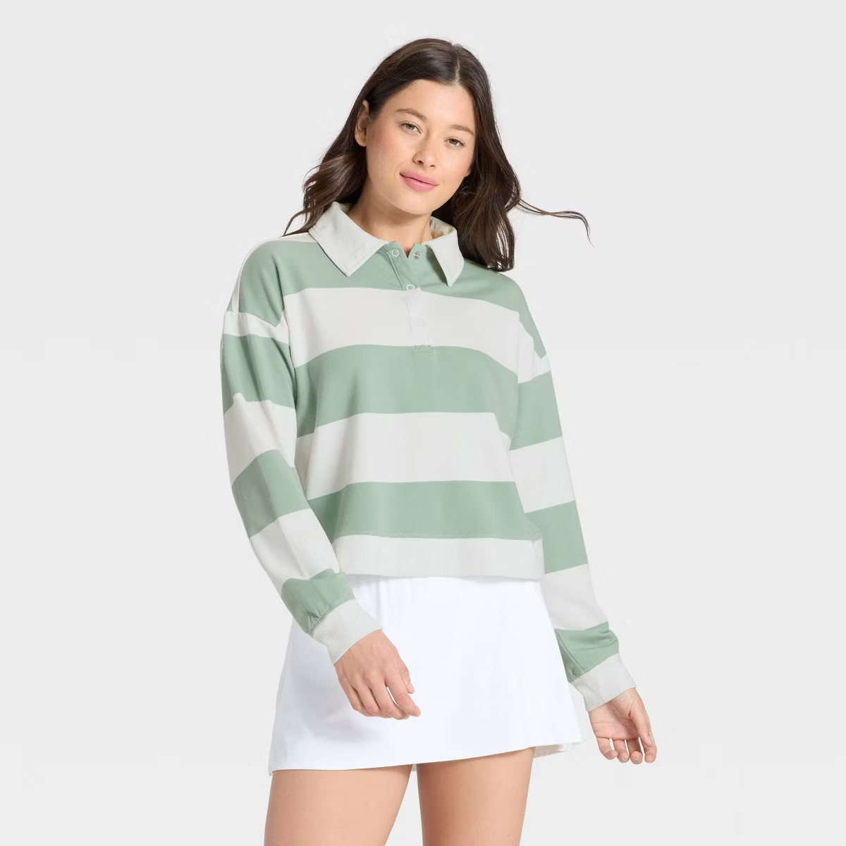 Women's Modal French Terry Polo Sweatshirt - All In Motion™ | Target