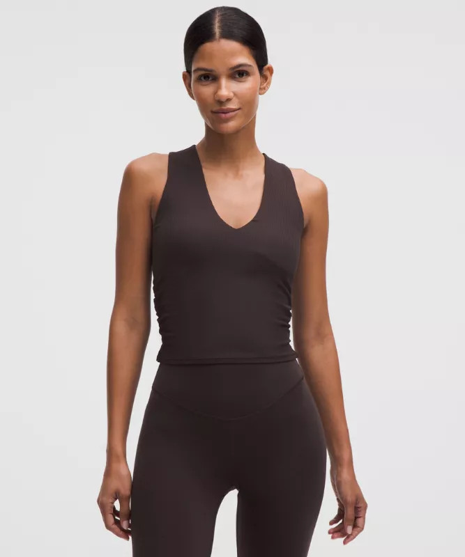 All It Takes V-Neck Tank Top Light Support, B–D Cup   Ribbed Nulu | lululemon (AU)