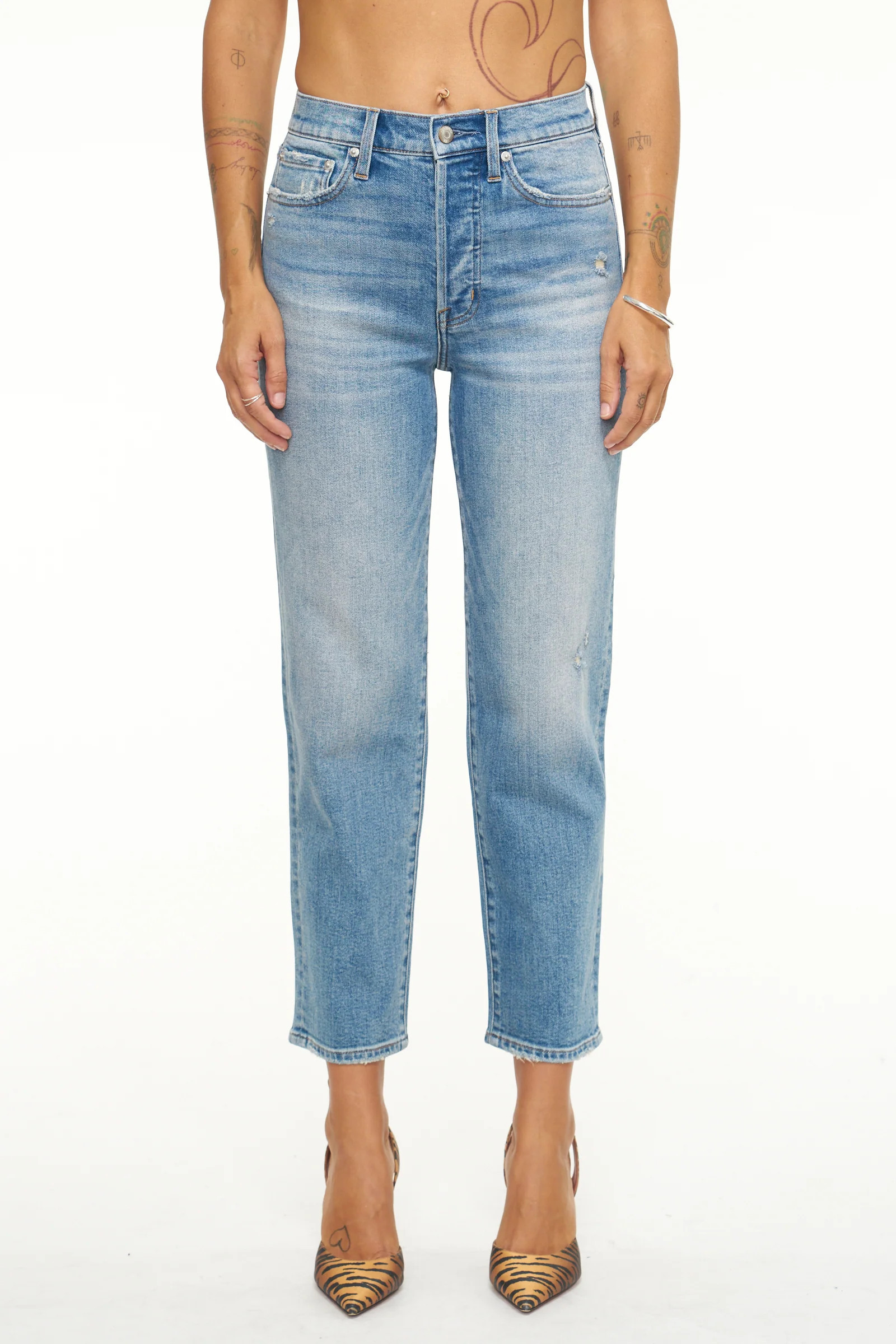 Charlie High Rise Classic Straight Ankle - Spruce | Pistola Denim