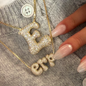 ICED JUMBO INITIALS NECKLACE | EP JEWELS 