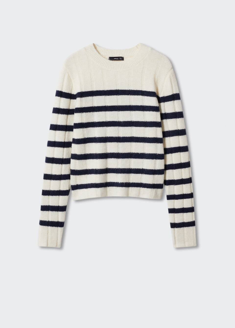 Round-neck striped sweater | MANGO (US)