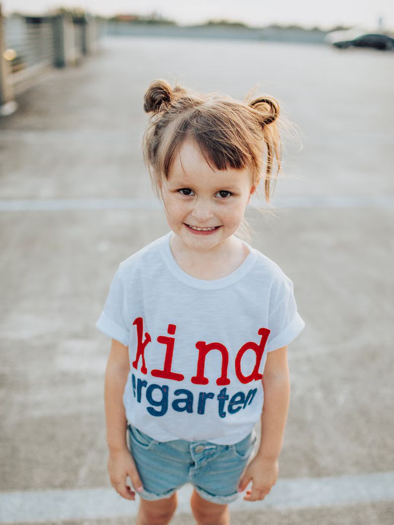 First Day of Kindergarten Shirt | Kindergarten Shirt For Girls Kindergarten shirt for boys | Back... | Etsy (US)