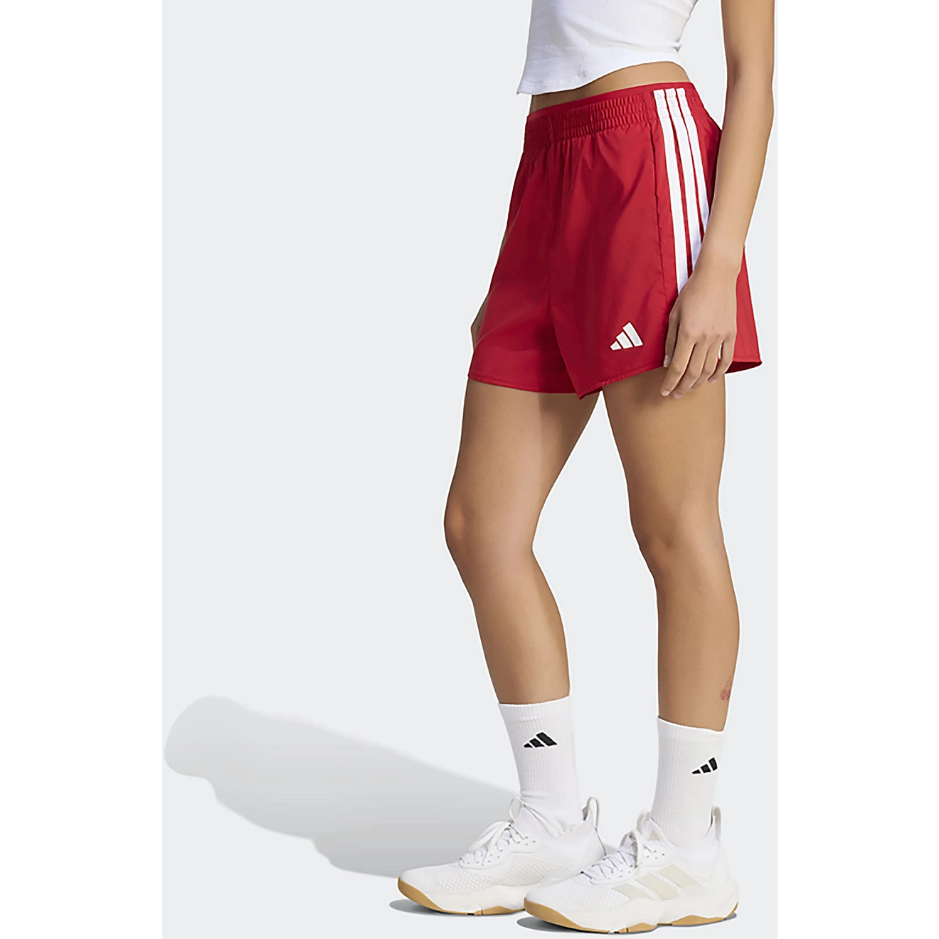 adidas Women's Workout Essentials 3-Stripes Woven Shorts 4 in | Academy Sports + Outdoors