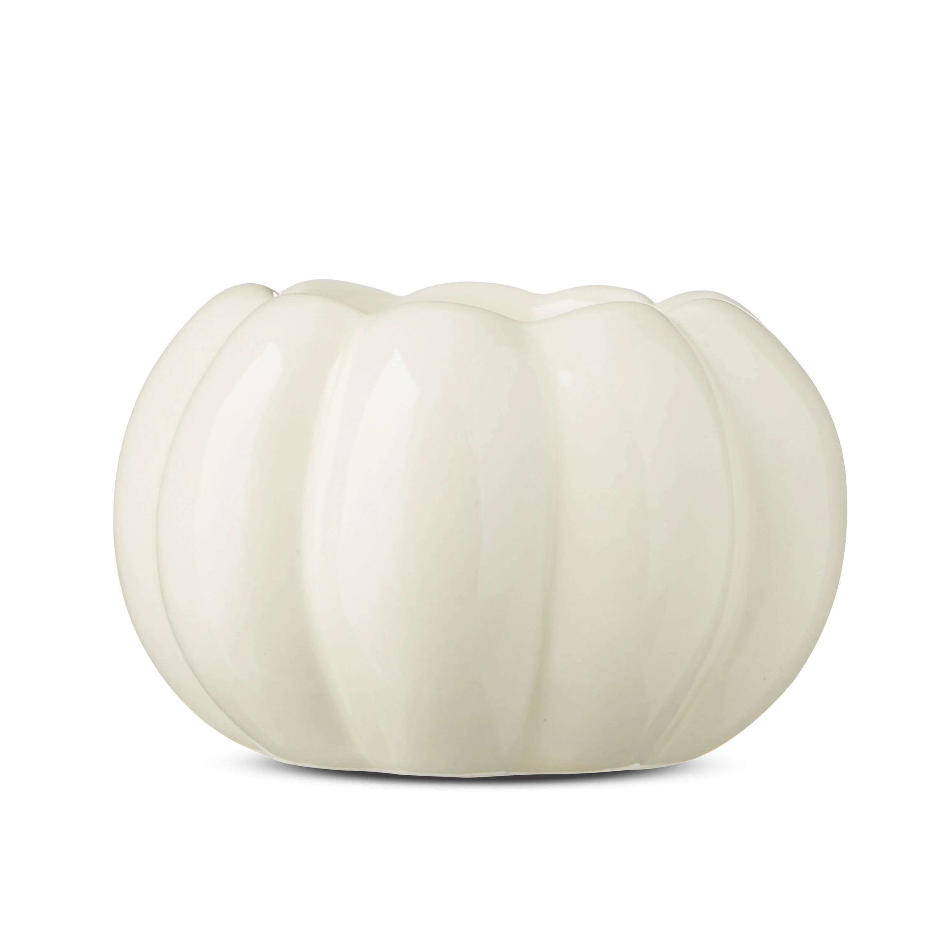 Harvest White Ceramic Pumpkin Tealight Holder Decoration, by Way To Celebrate | Walmart (US)