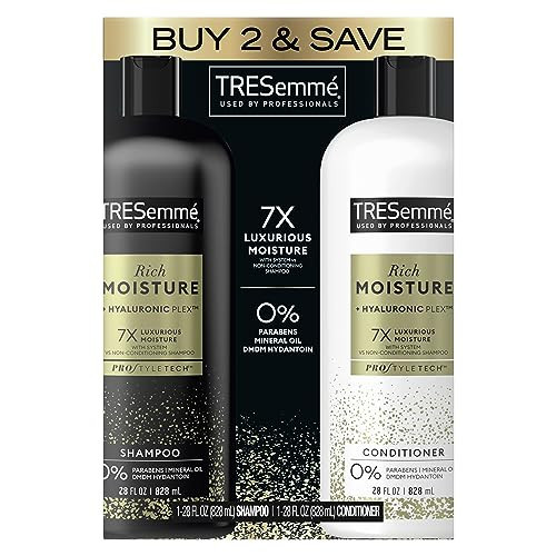 TRESemmé Rich Moisture Shampoo and Conditioner Rich Moisture 2 Count for Dry Hair Formulated With Vitamin E and Biotin 28 oz | Amazon (US)