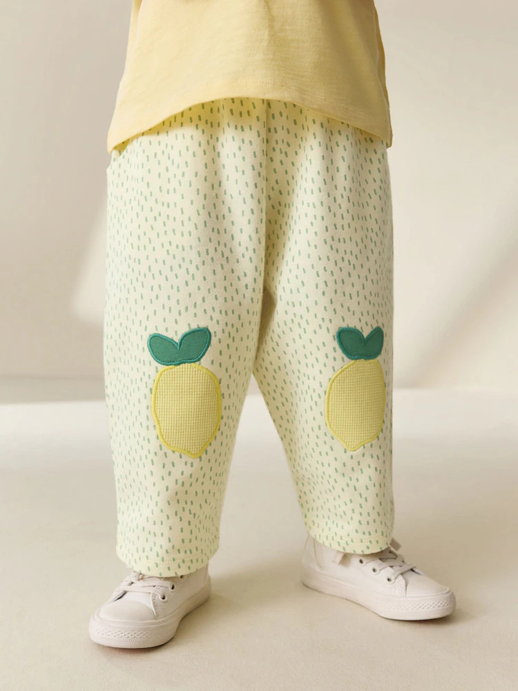 Yellow Lemons Embellished Barrel Trousers (3mths-7yrs) | Next US