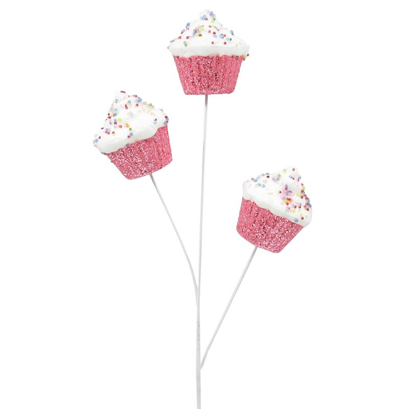 Mrs. Claus' Bakery Pink Cupcake Pick, 28" | At Home