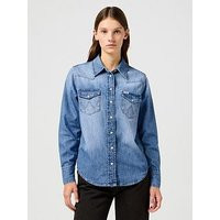 Wrangler Heritage Denim Shirt - Blue | Very (UK)