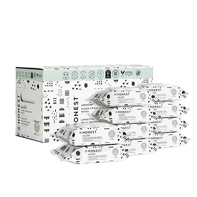 The Honest Company Clean Conscious Wipes | 100% Plant-Based, 99% Water, Baby Wipes | Hypoallergen... | Amazon (US)