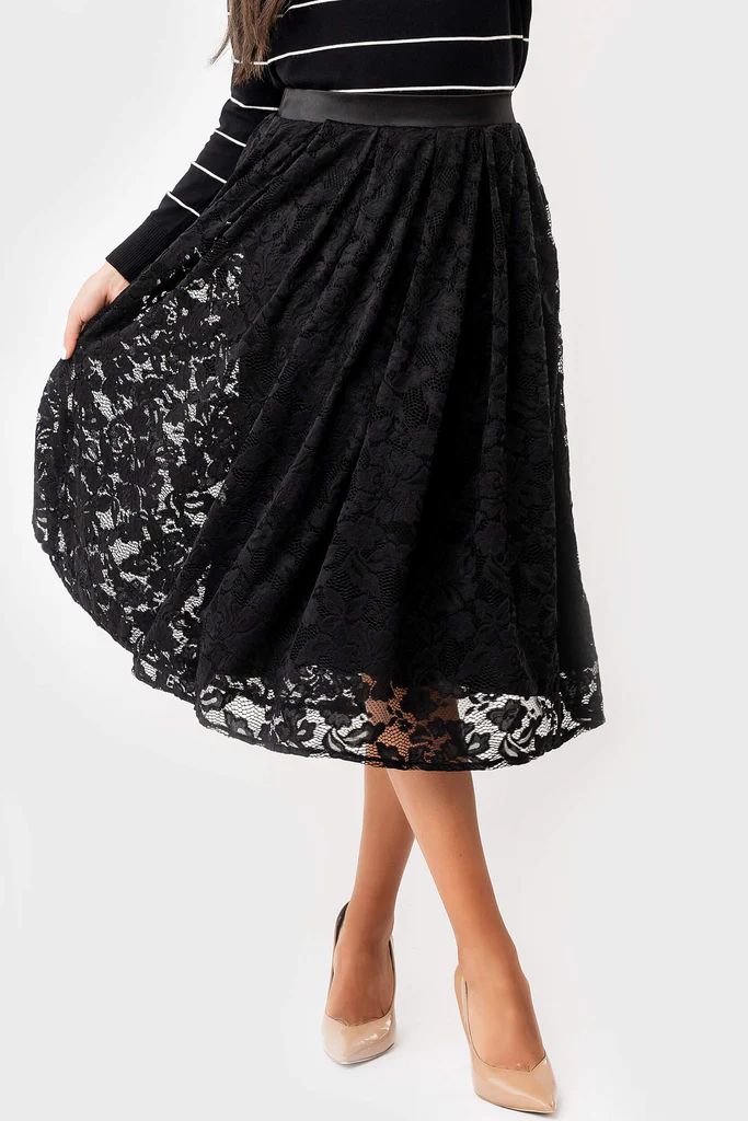 Party Lace Midi Skirt | Gibson