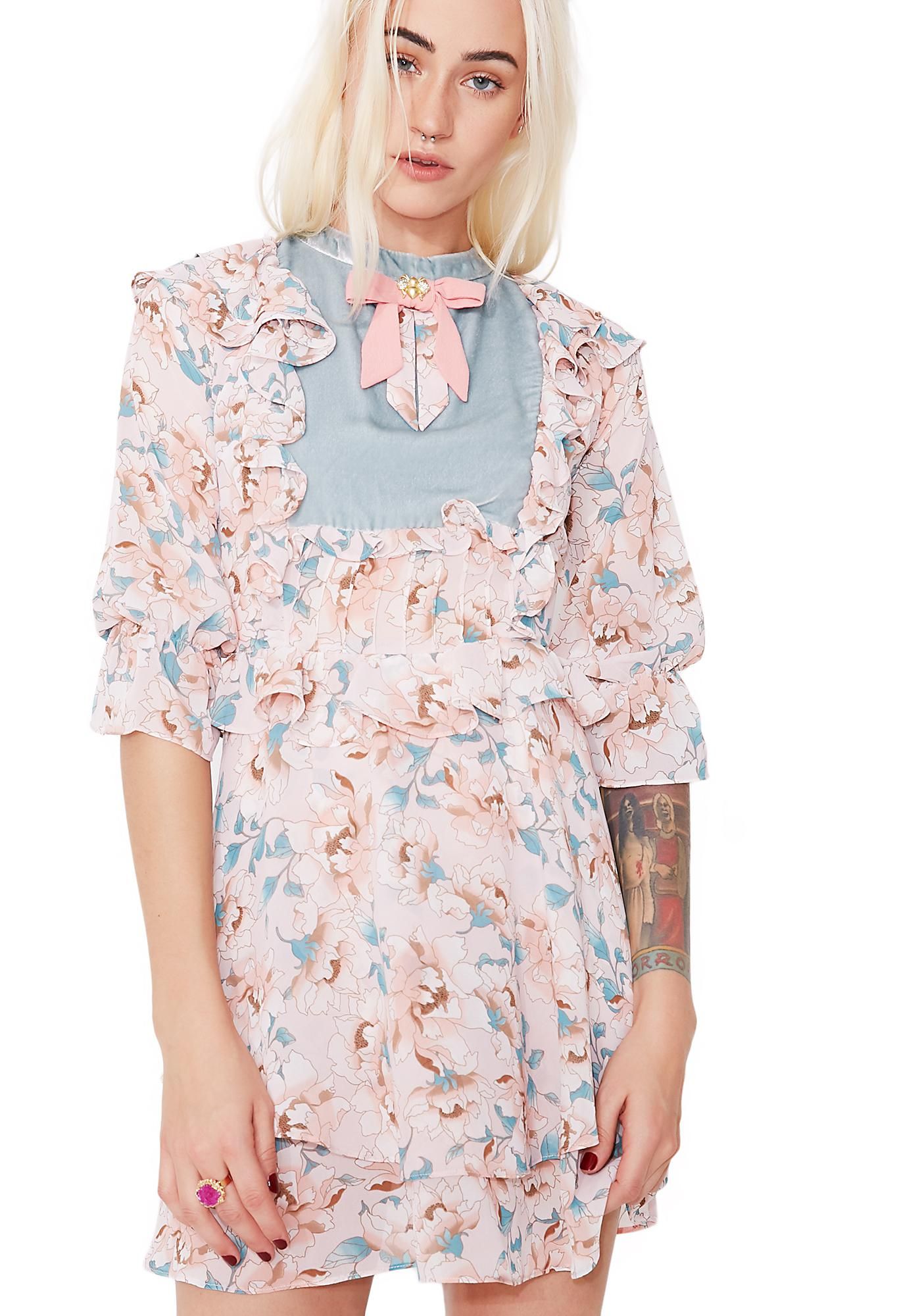 Blossom Long Sleeve Mini Dress | Dolls Kill
