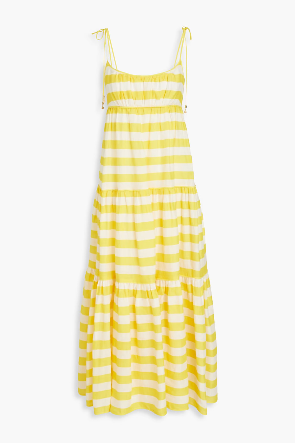 Tiered striped cotton maxi dress | The Outnet (US and CA)