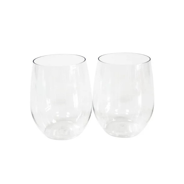 MICHAELS 12oz. Clear Plastic Stemless Wine Glasses by Celebrate It™, 20ct. | Walmart (US)
