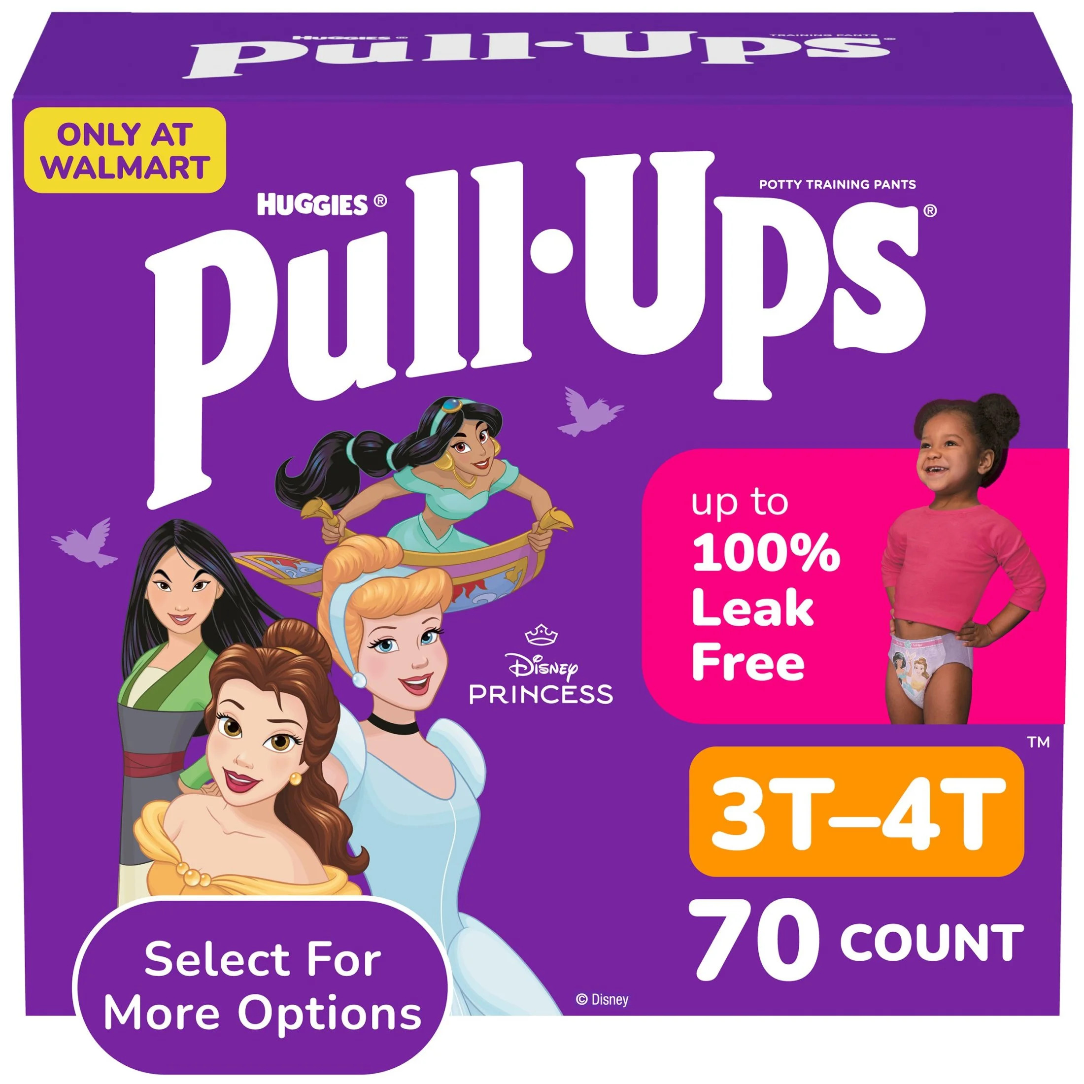 Pull-Ups Girls' Potty Training Pants, 3T-4T (32-40 lbs), 70 Count (Select for More) | Walmart (US)