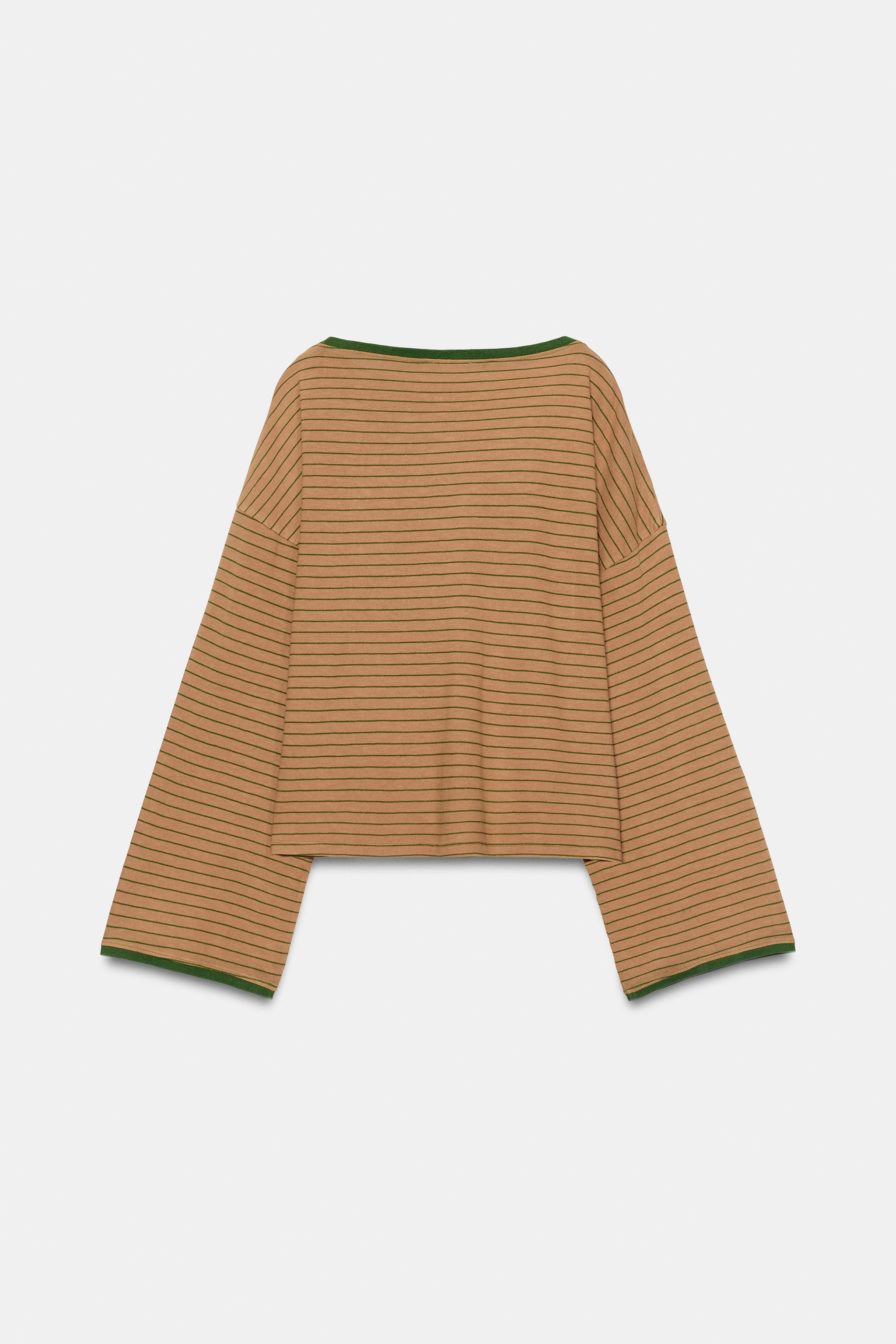 WASHED EFFECT STRIPED T-SHIRT | Zara UK