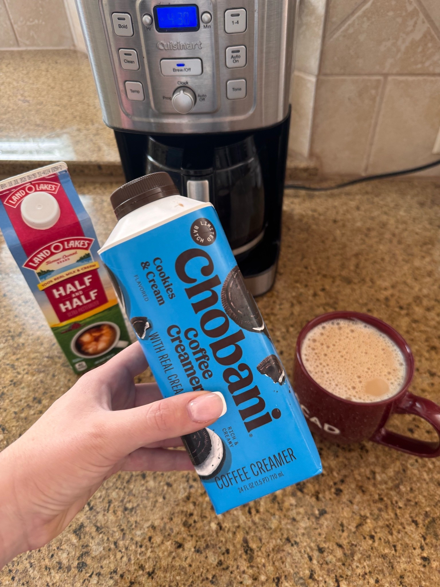 Loving this Chobani cookies & cream coffee creamer!! So yum💙 my favorite is still the s’mores but this is a close second!!

#LTKfoodie