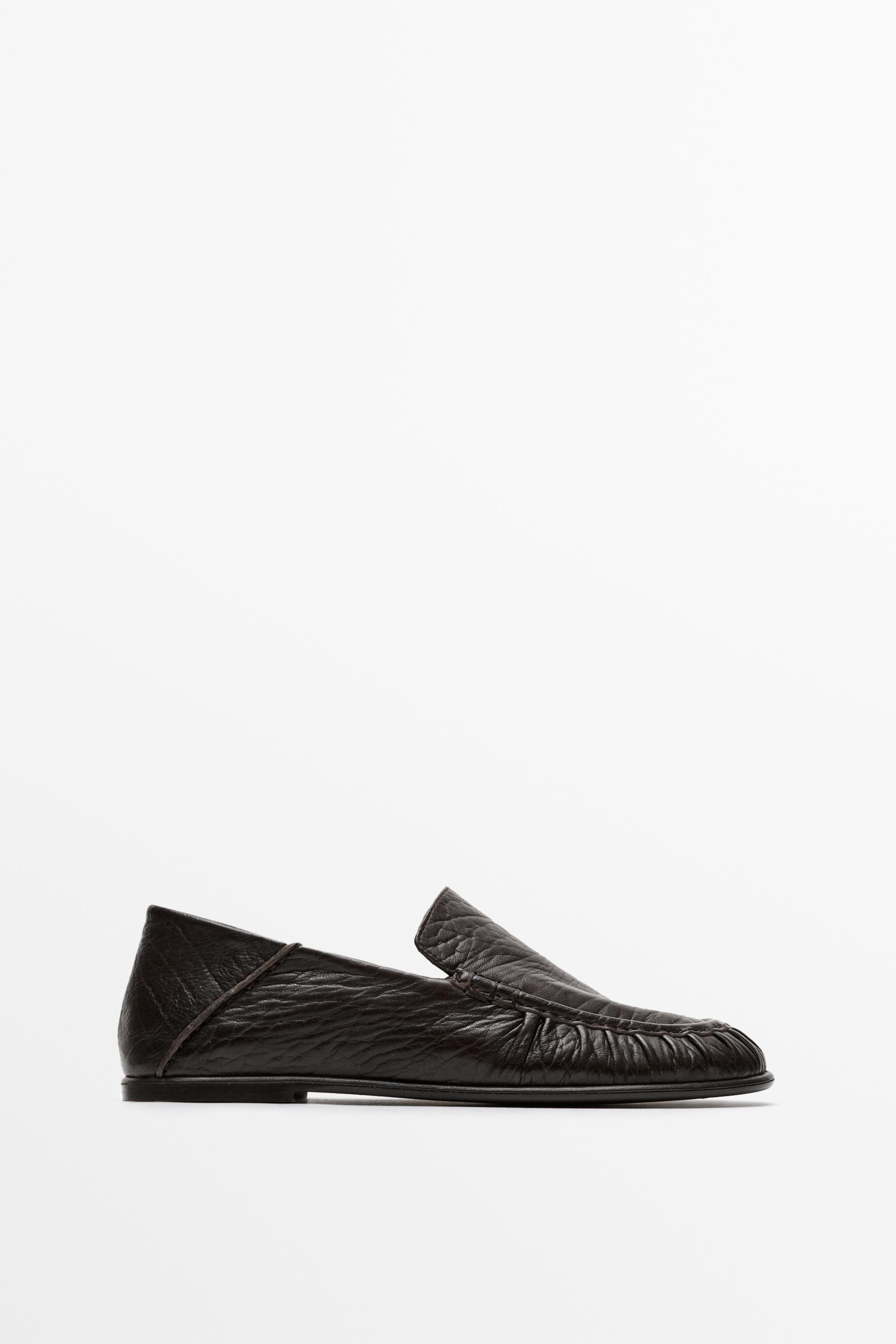 Milled leather loafer | Massimo Dutti UK