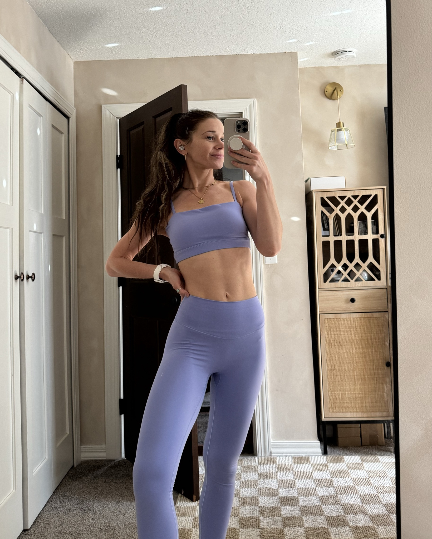 loveeee this set from Amazon! Doesn’t move during working out, didn’t show sweat as much, no front seam 🐫 & scrunch butt bottoms 🍑

 wearing size XS bottoms & medium top! 
Color periwinkle - they look off in Amazon photos but they do match! 


#LTKSummerEdit #LTKSaleAlert #LTKActive