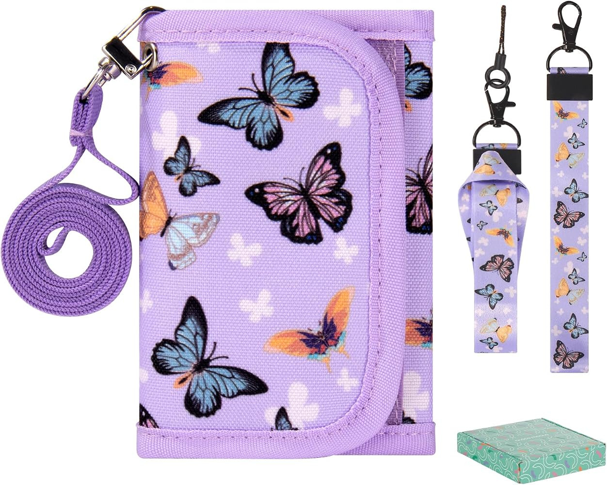 Choco Mocha Girls Wallets for Kids 6-8 8-10, Kids Wallets for Girls 10-12 Butterfly Trifold Walle... | Amazon (US)