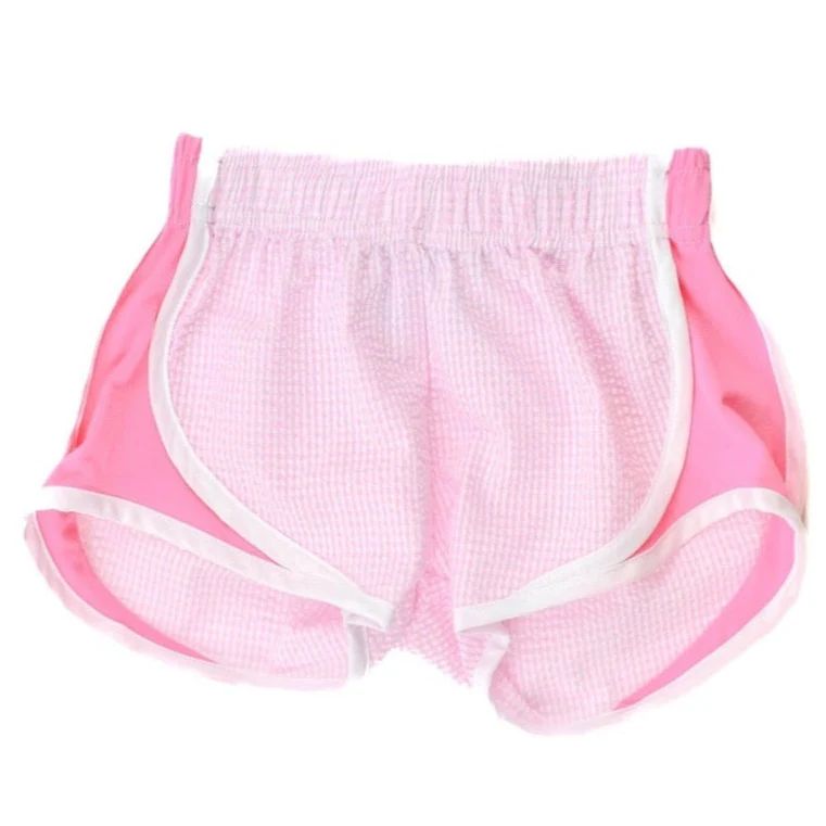 Colorworks Kids Athletic Shorts - Pink Shorts with White Sides | JoJo Mommy