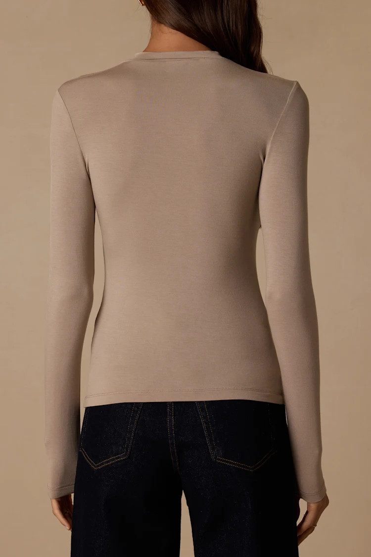 Anything is Posh-ible Taupe Top | Lulus