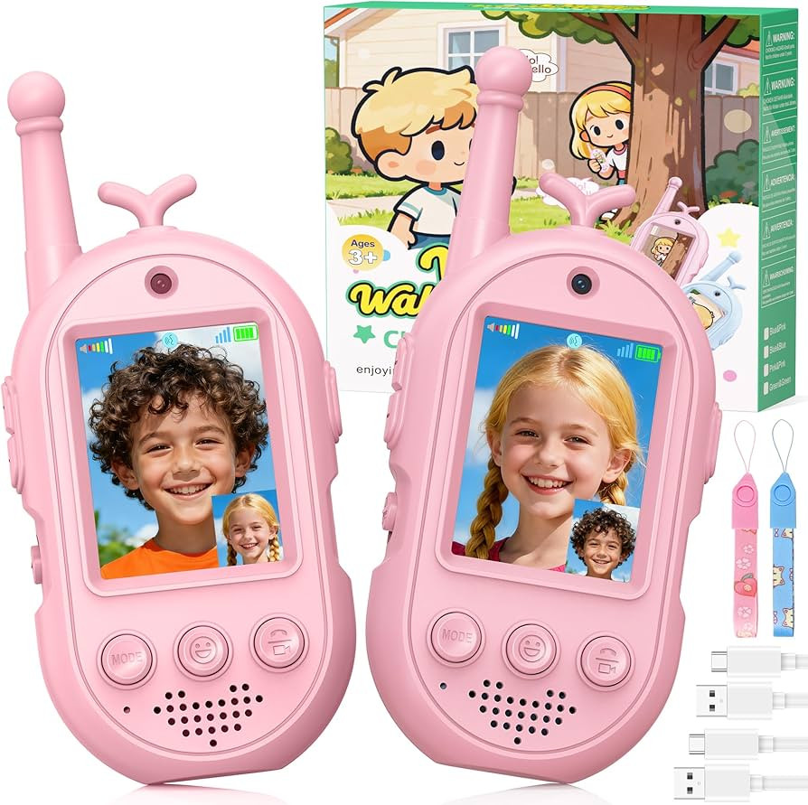 Video Walkie Talkies for Kids-2 Pack, Kids Walkies Talkies with Voice Changer & Sticker Effect, R... | Amazon (US)