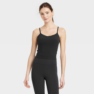 Women's Everyday Soft Cami Support Tank Top - All In Motion™ Black M | Target