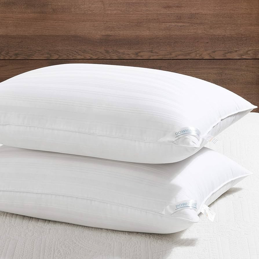 downluxe Down Alternative Pillows Standard Size Set of 2 - Hotel Collection Soft Bed Pillows for ... | Amazon (US)