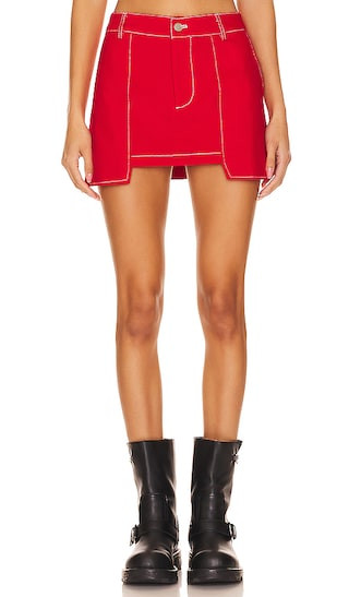 x REVOLVE Copper Skirt in Red | Revolve Clothing (Global)