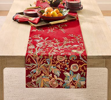 Lunar New Year Velvet Table Runner | Pottery Barn (US)