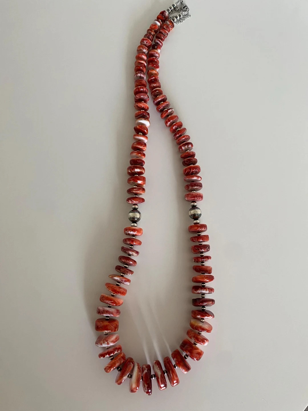 Red Oyster Necklace Navajo Sterling Silver - Etsy | Etsy (US)