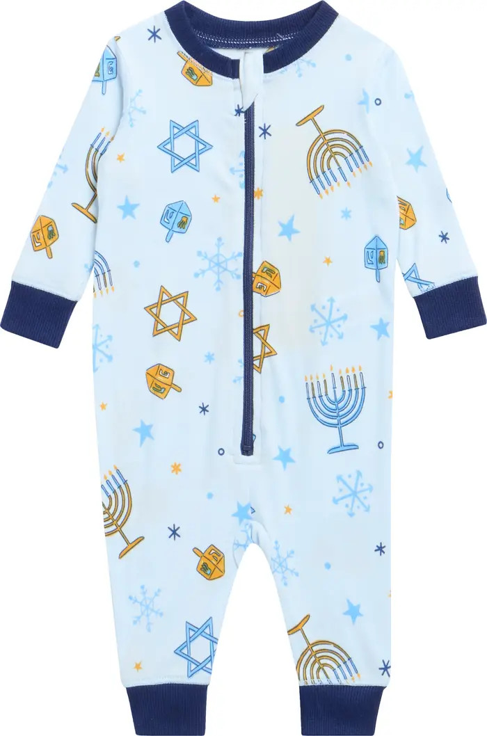 JACLYN Matching Family Hanukkah Print Fitted One-Piece Pajamas | Nordstromrack | Nordstrom Rack