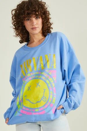 Nirvana Tie Dye Oversized Sweatshirt | Altar'd State