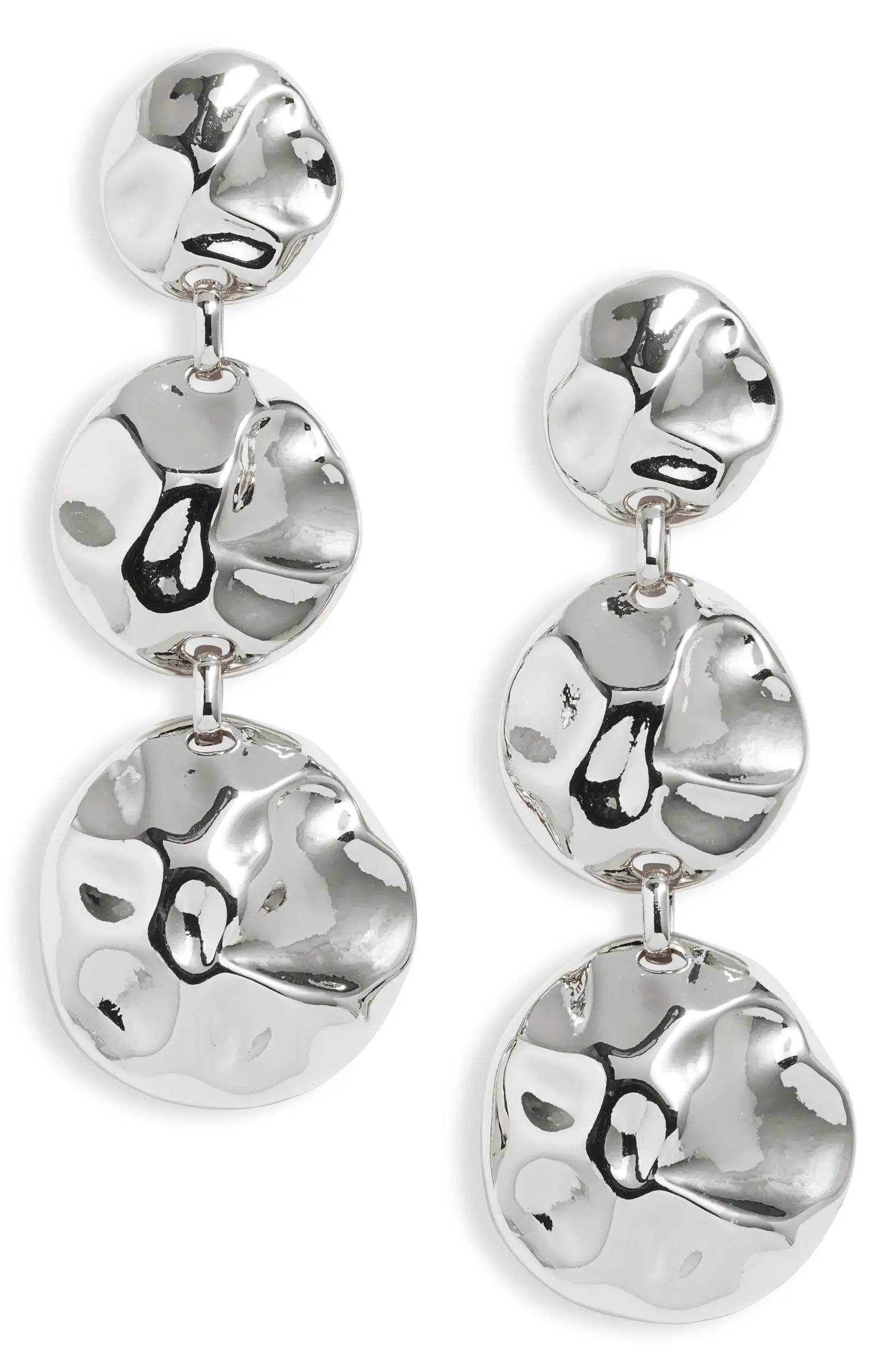 Open Edit Molten Triple Drop Earrings | Nordstrom | Nordstrom
