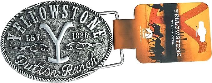 Changes Yellowstone Dutton Ranch Y Logo Established 1886 Kevin stner Belt Buckle 66-57, Silver | Amazon (US)