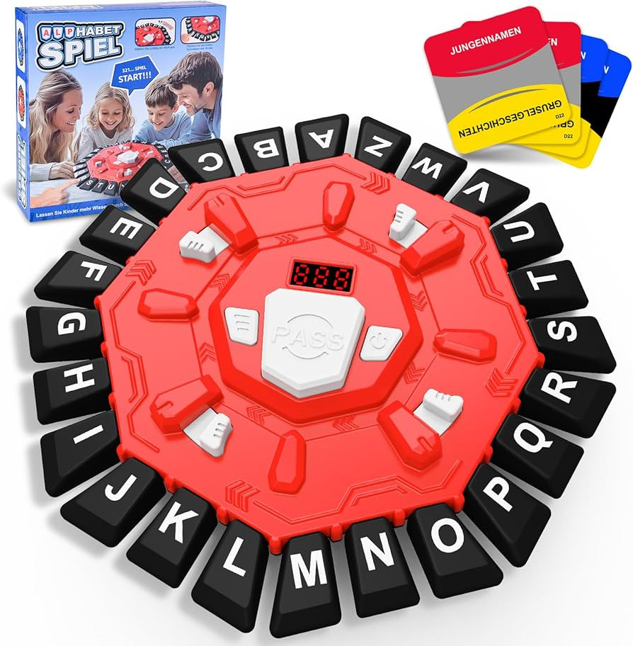 Wörter Spiel,Buchstaben Spiel Drücken mit Timer Deutsch,Familienspiele Brettspiele Partyspiele ... | Amazon (DE)