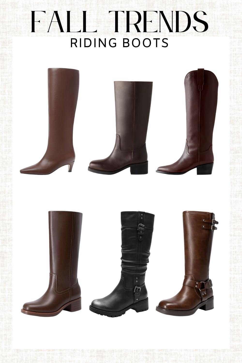 Riding boots are back for fall 🤎 From sleek kitten heels to classic equestrian styles, these tall boots instantly elevate jeans, dresses and leggings for the season.

fall riding boots, tall boots, brown boots, fall shoe trends, equestrian boots, fall fashion finds, autumn outfit ideas

#LTKSeasonal #LTKTravel #LTKWorkwear