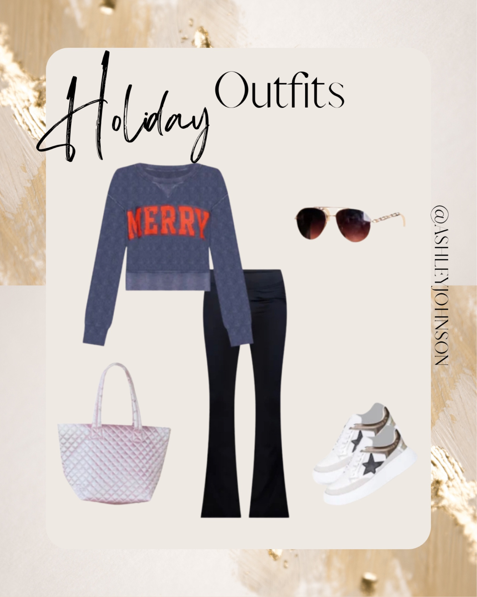 Holiday outfit. Holiday sweater. Holiday sweatshirt. Christmas outfit. Merry sweatshirt. Christmas sweatshirt.
#holidaygiftguide #giftsforher #pinklily #winteroutfit #raybanglasses

#LTKGiftGuide #LTKstyletip #LTKHoliday