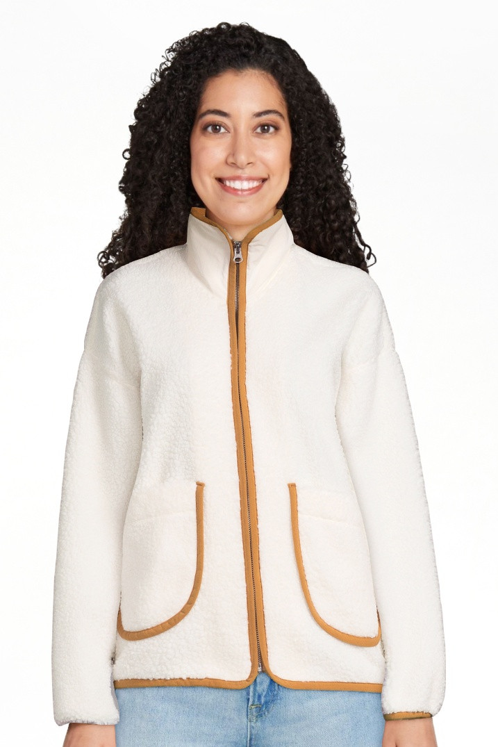 Free Assembly Women's Patch Pocket Mixy Teddy Fleece Jacket, Sizes XS-XXL | Walmart (US)