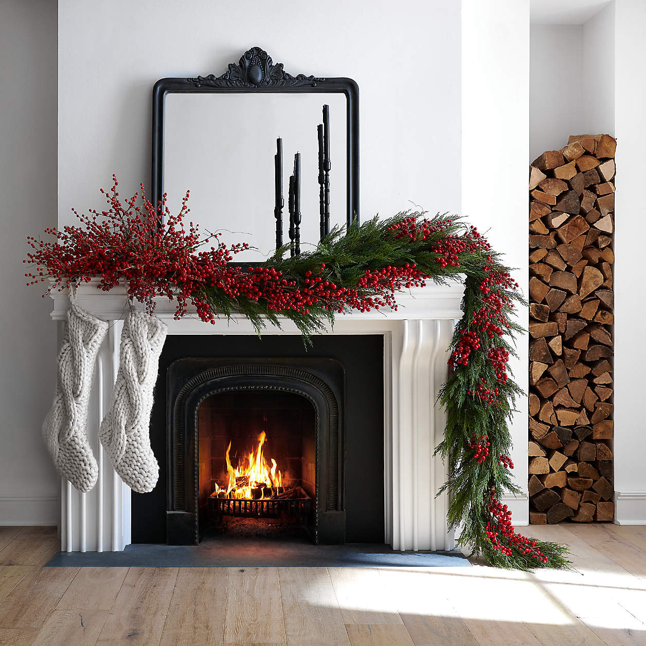 Ivory Cozy Knit Christmas Stocking + Reviews | Crate & Barrel | Crate & Barrel