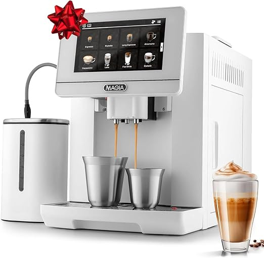Zulay Magia Super Automatic Espresso Machine with Grinder - Espresso Maker with Milk Frother & In... | Amazon (US)