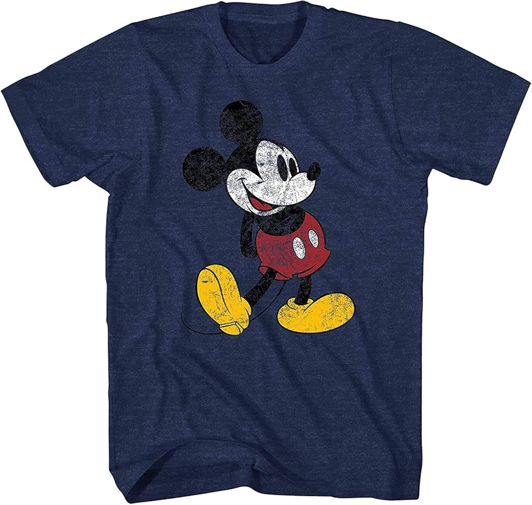 Disney Mickey Mouse Classic Distressed Vintage Standing T-Shirt | Amazon (US)