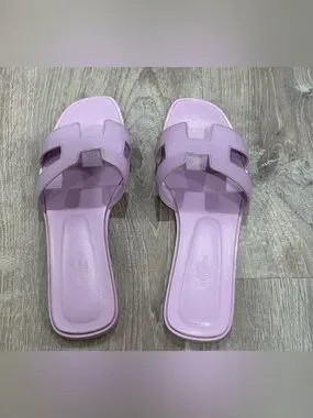 Hermes Lilac Purple Oran Sandals Size 38 | Poshmark