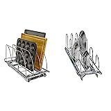 Lynk Professional Slide Out Organizer Kitchen Cabinet Rack, 10w x 21d x 9.6h -inch, Chrome & Slide O | Amazon (US)