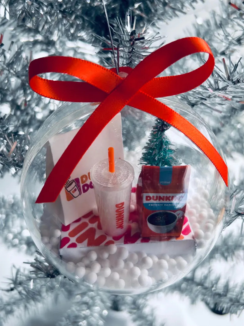 Dunkin’ Cold Cup Ornament | Donut Ornament | DD Ornament | Coffee Ornament | Christmas Ornament... | Etsy (US)