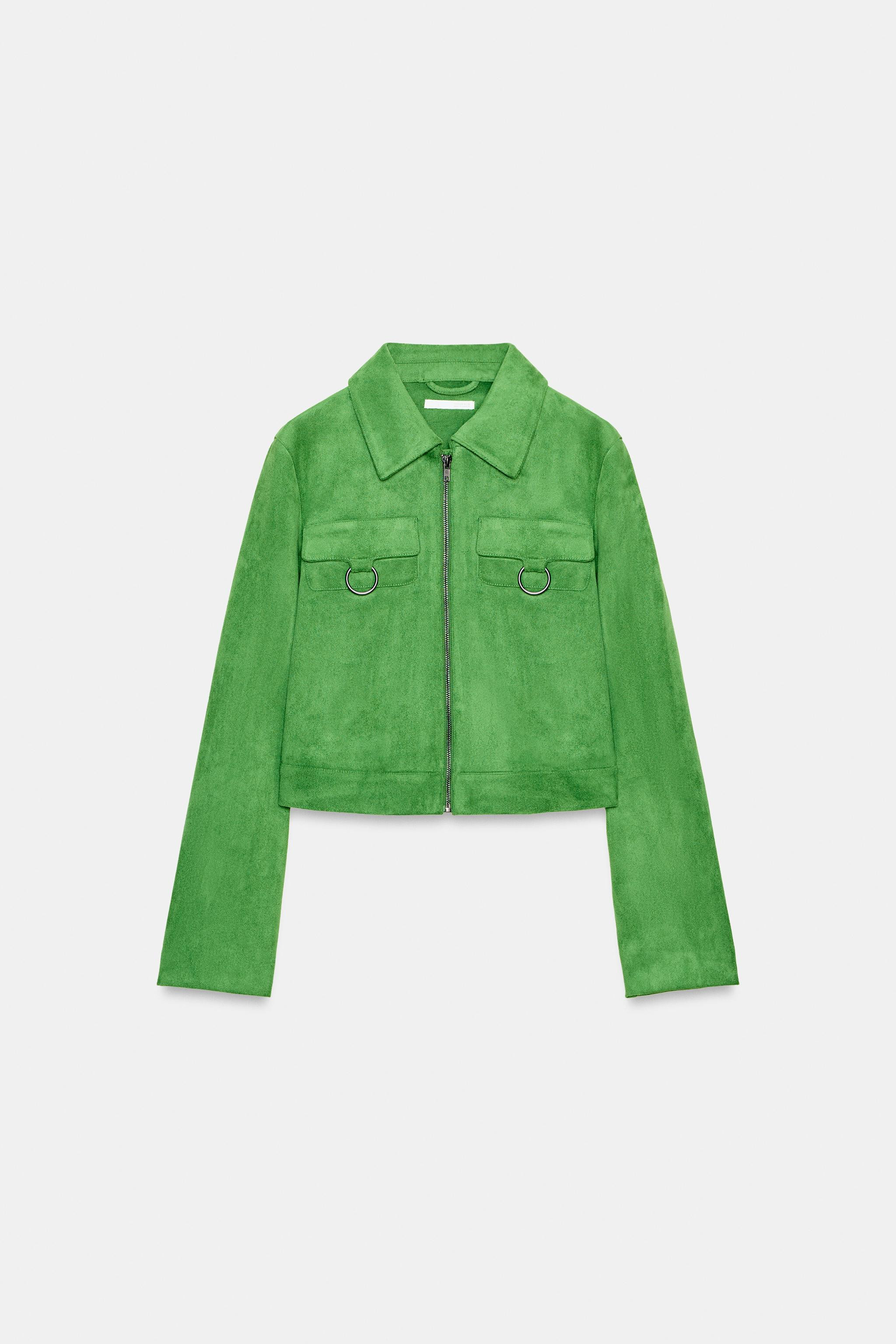 FAUX SUEDE CROPPED JACKET | Zara US