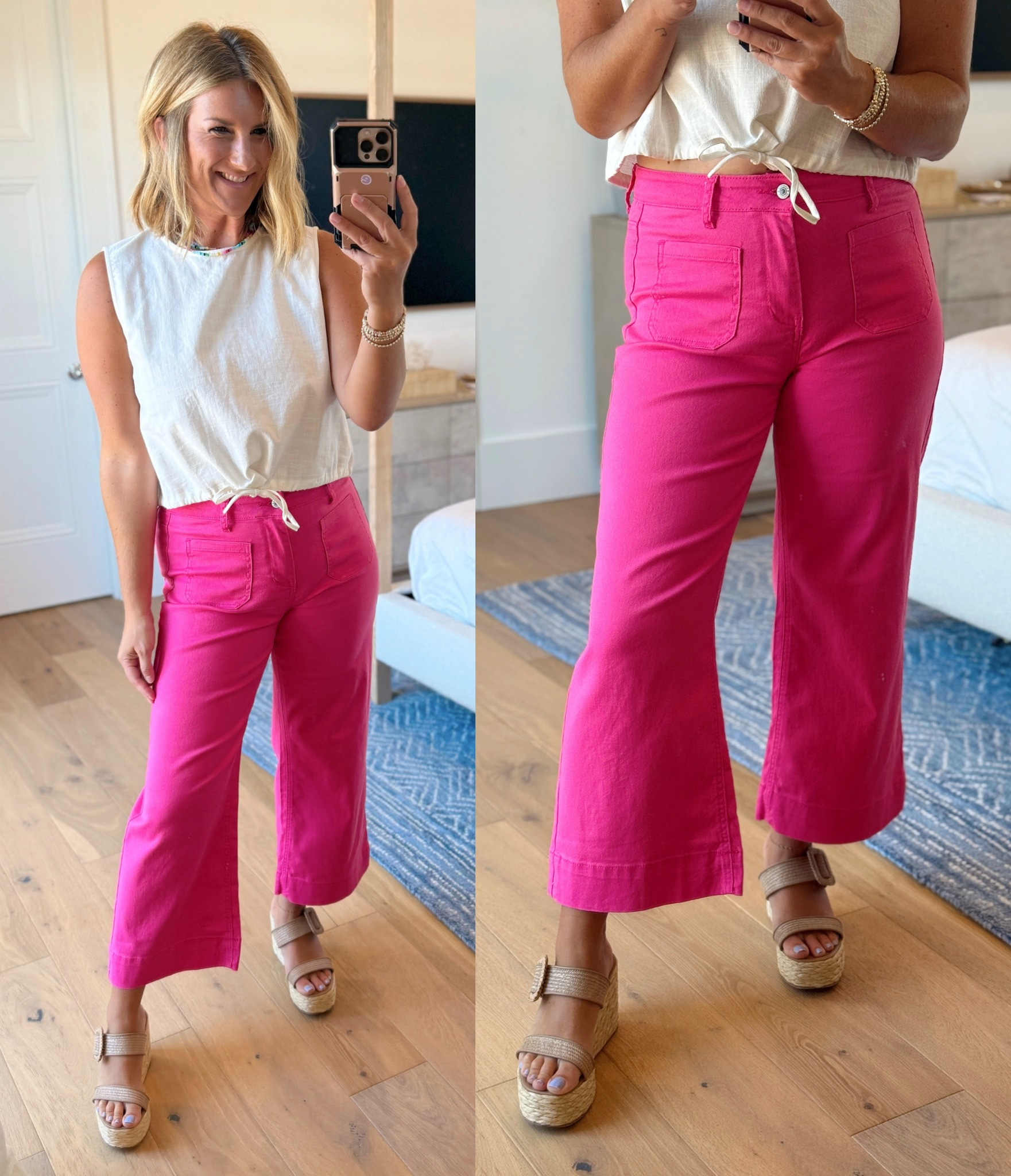 Why wear normal pants when you can wear pink pants instead?! 💕 These just arrived [only $32!] and are so fun - I love the stretch they have and where they hit me length-wise for 5'4! True to size, I'm wearing in M! #amazon #amazonfashion 

 #LTKFindsUnder50 #LTKStyleTip #LTKTravel